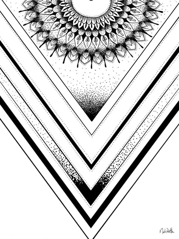 MANDALA HALF GEOMETRICAL