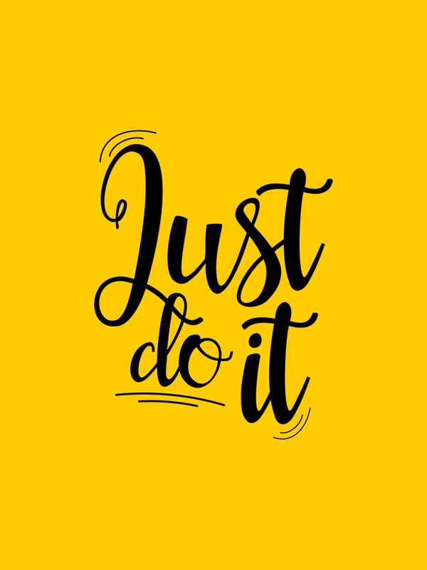 JUST DO IT AMARELO OURO