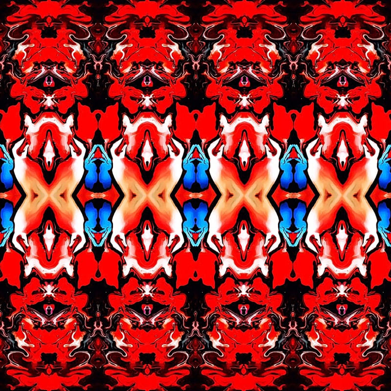 AZUL VERMELHO BEGE