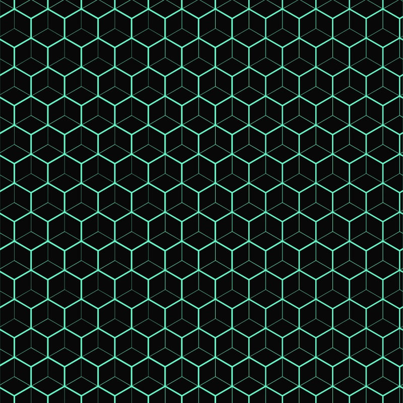 HEXAGON VERDE TURQUESA QUADRADO