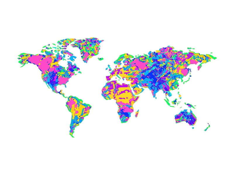 ARTISTIC WORLD MAP VI