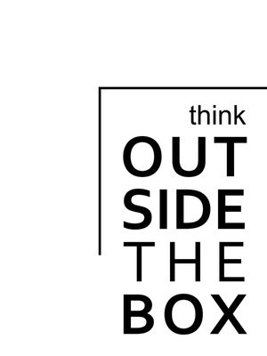 THINK OUTSIDE THE BOX WHITE