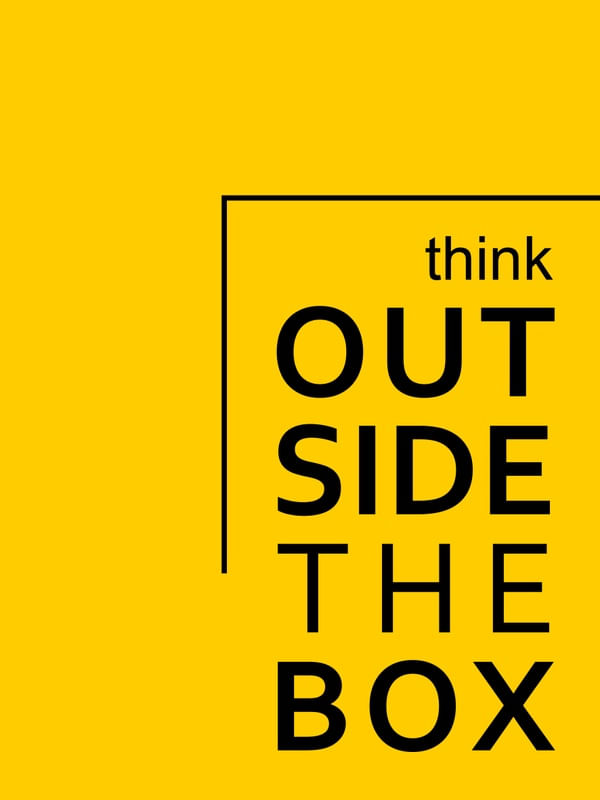 THINK OUTSIDE THE BOX YELLOW