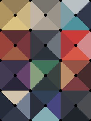 GEOMETRIC SQUARE TRIANGLES BLACK BALLS
