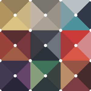 GEOMETRIC SQUARE TRIANGLES WHITE BALLS FORMATO QUADRADO