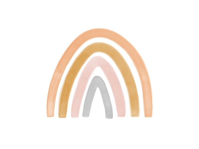 ARCO-ÍRIS EM LARANJA E ROSA