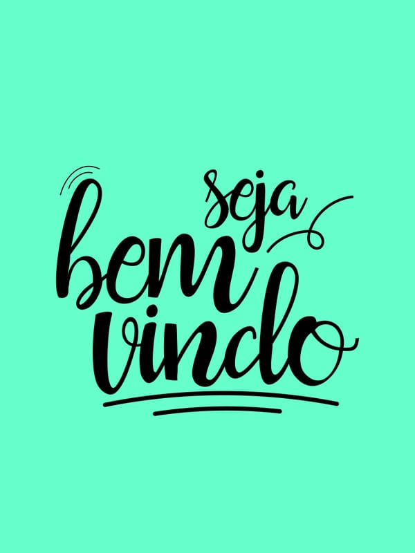 SEJA BEM VINDO VERDE TURQUESA