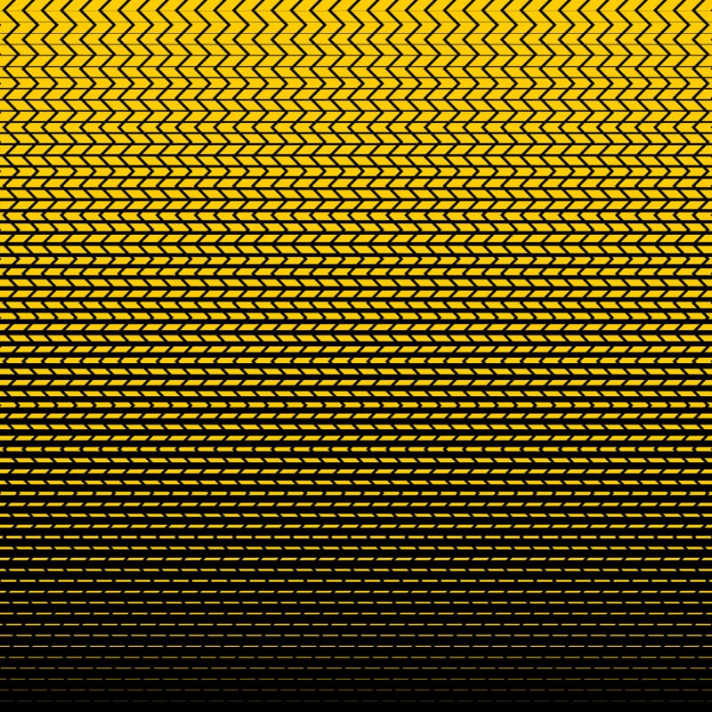 LINHAS ASSIMÉTRICAS ZIG ZAG QUADRADO AMARELO E PRETO