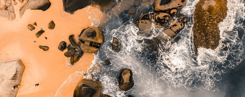 ROCKS ON THE BEACH