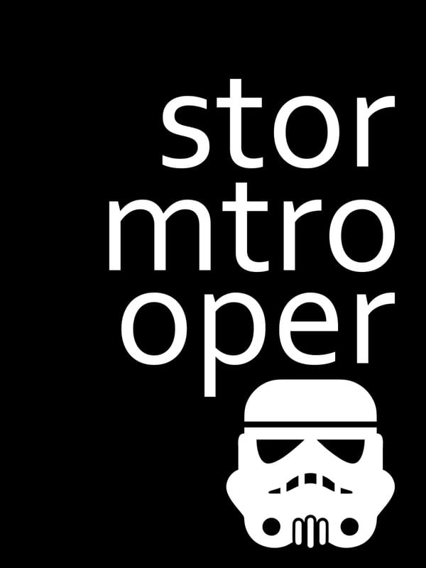 STORMTROOPER LETTERS BLACK