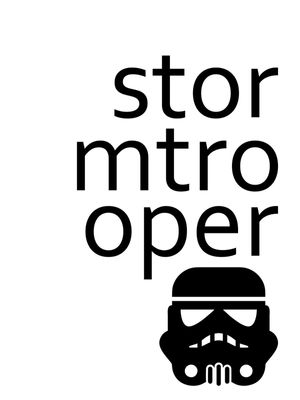STORMTROOPER LETTERS WHITE