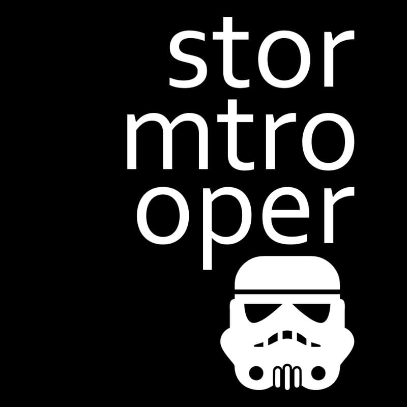 STORMTROOPER LETTERS SQUARE BLACK