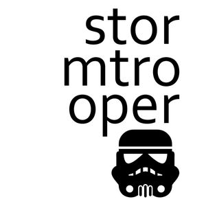 STORMTROOPER LETTERS SQUARE WHITE