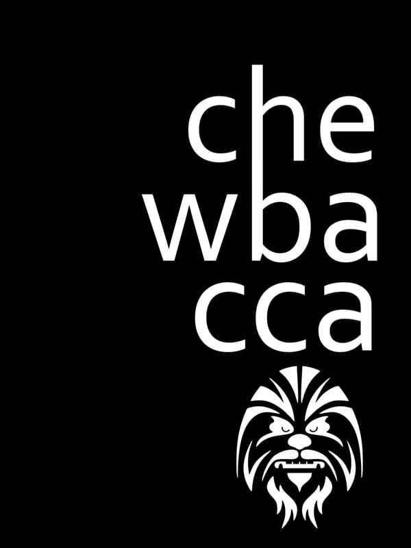 CHEWBACCA LETTERS BLACK