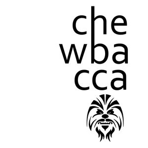 CHEWBACCA LETTERS QUADRADO