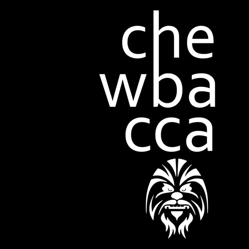 CHEWBACCA LETTERS QUADRADO BLACK