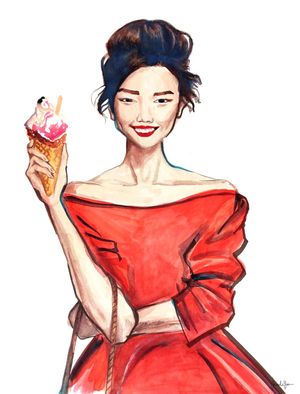 LIU WEN WITH ICE CREAM