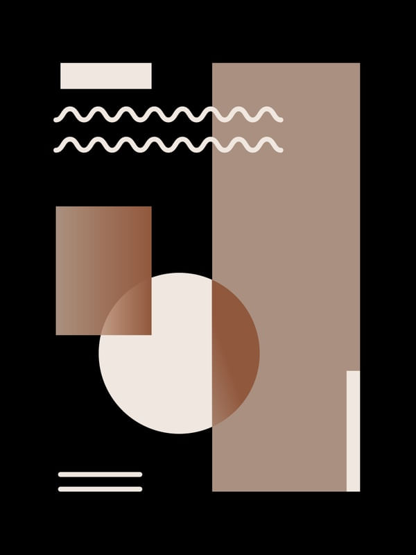ABSTRATO GEOMÉTRICO TONS TERROSOS III - TRÍPTICO