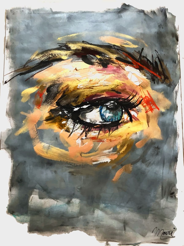 OLHO ABSTRATO AQUARELA
