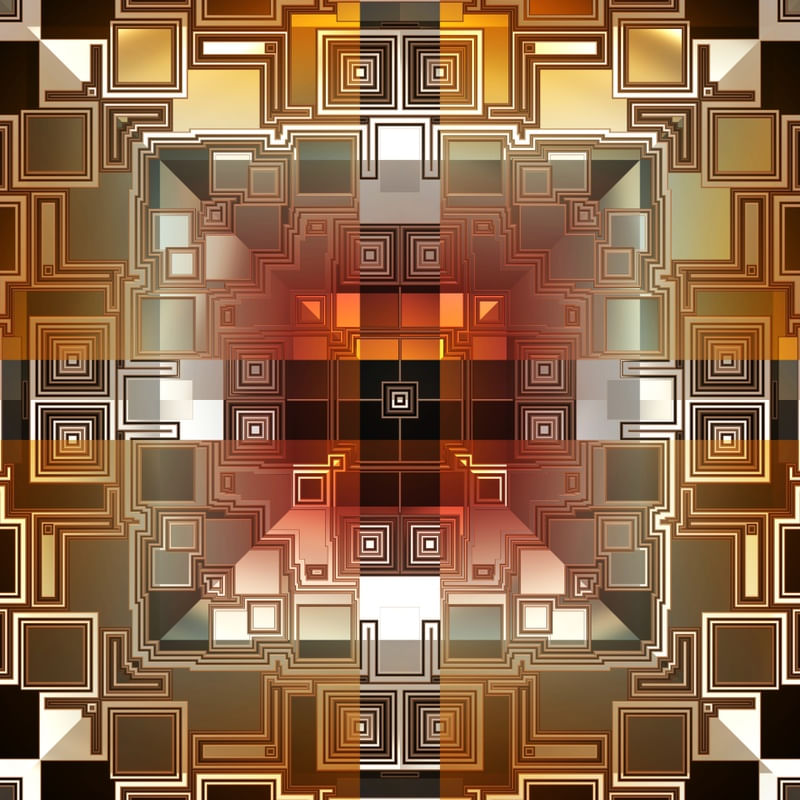 ARTE FUTURISTA 3D MANDALA ABSTRATA