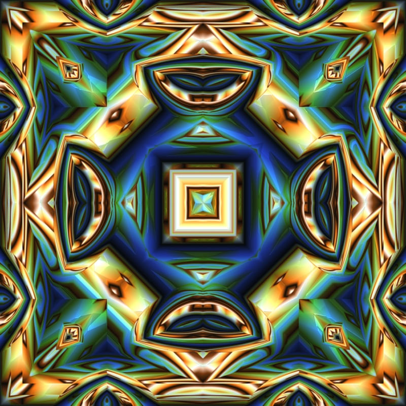 ARTE FUTURISTA 3D MANDALA CRISTAL