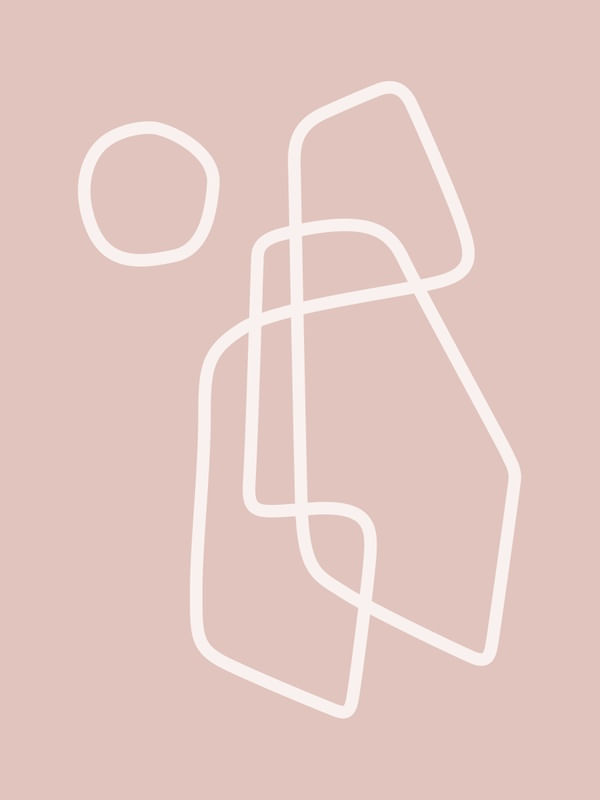 ABSTRAÇÃO LINEAR ROSA E BRANCO