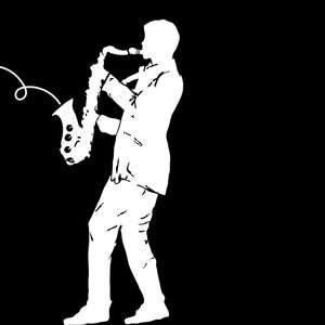 JAZZ MUSIC SQUARE BLACK