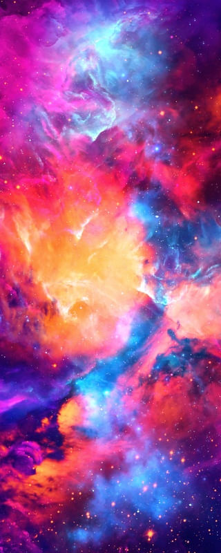 COLORFUL NEBULA - PANORAMIC VERTICAL
