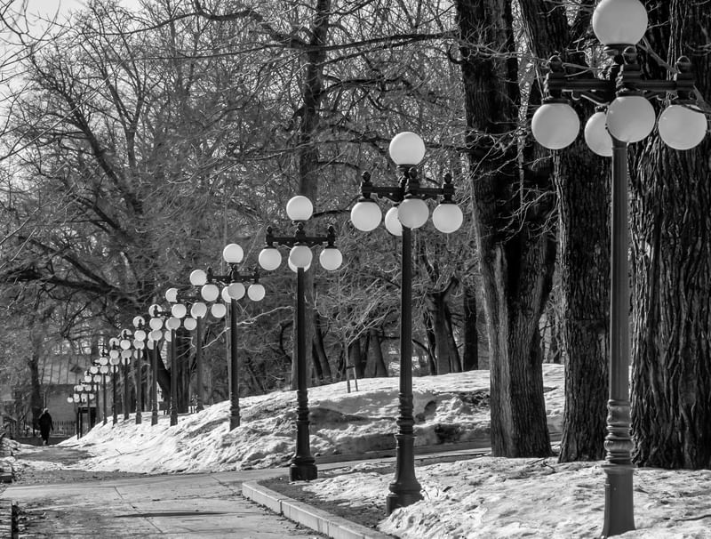 NEVE E POSTES DO PARQUE