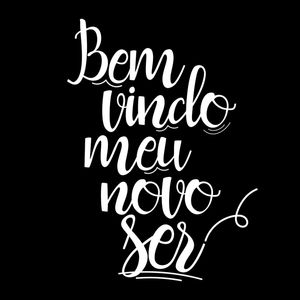 BEM VINDO MEU NOVO SER FUNDO PRETO QUADRADO