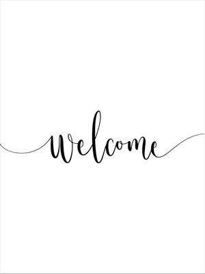 WELCOME WHITE AND BLACK