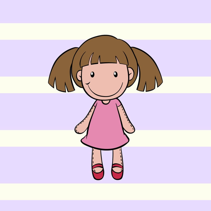 ARTE INFANTIL BONECA PANO