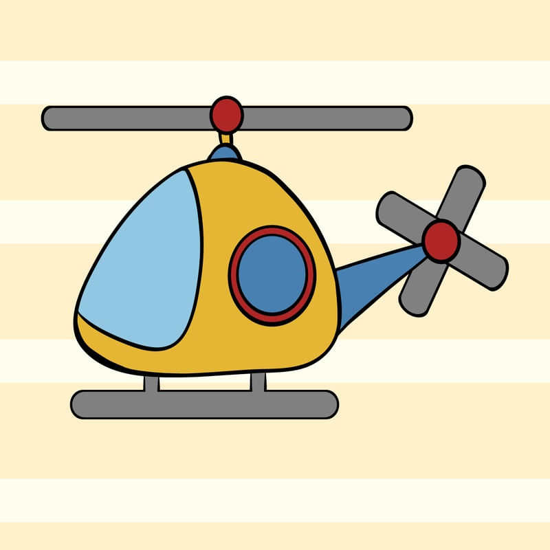 ARTE INFANTIL HELICÓPTERO BRINQUEDO