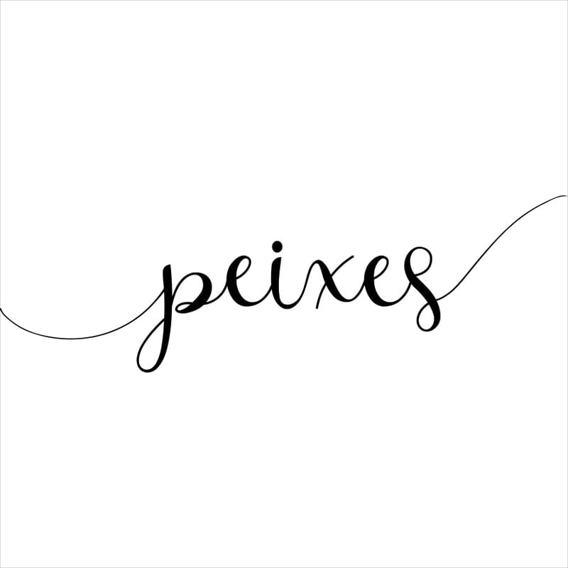 SIGNO PEIXES FUNDO BRANCO QUADRADO