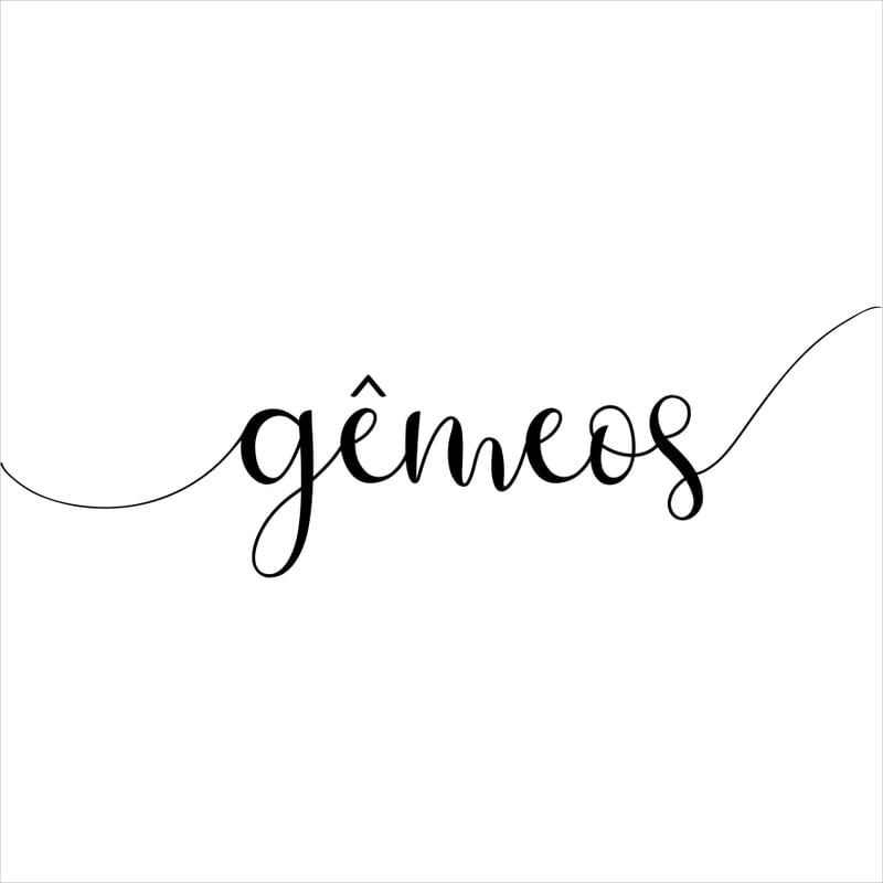 SIGNO GÊMEOS FUNDO BRANCO QUADRADO