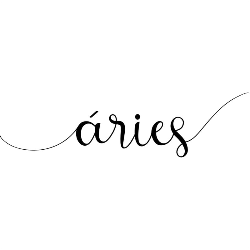 SIGNO ÁRIES FUNDO BRANCO QUADRADO