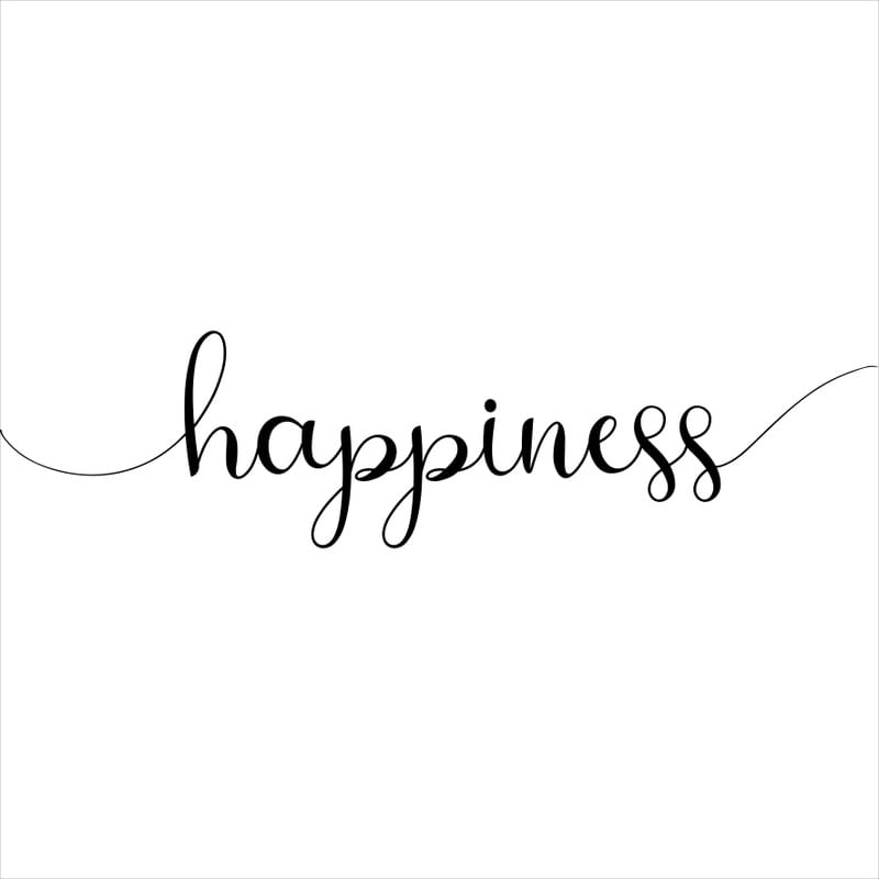 HAPPINESS WHITE SQUARE