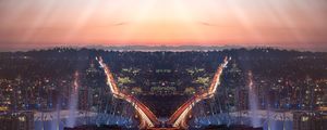 CITY PANORAMA (AZUL E LARANJA)