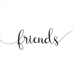 FRIENDS VERTICAL WHITE SQUARE