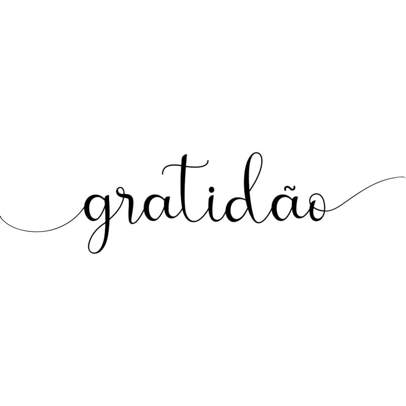 GRATIDÃO QUADRADO FUNDO BRANCO