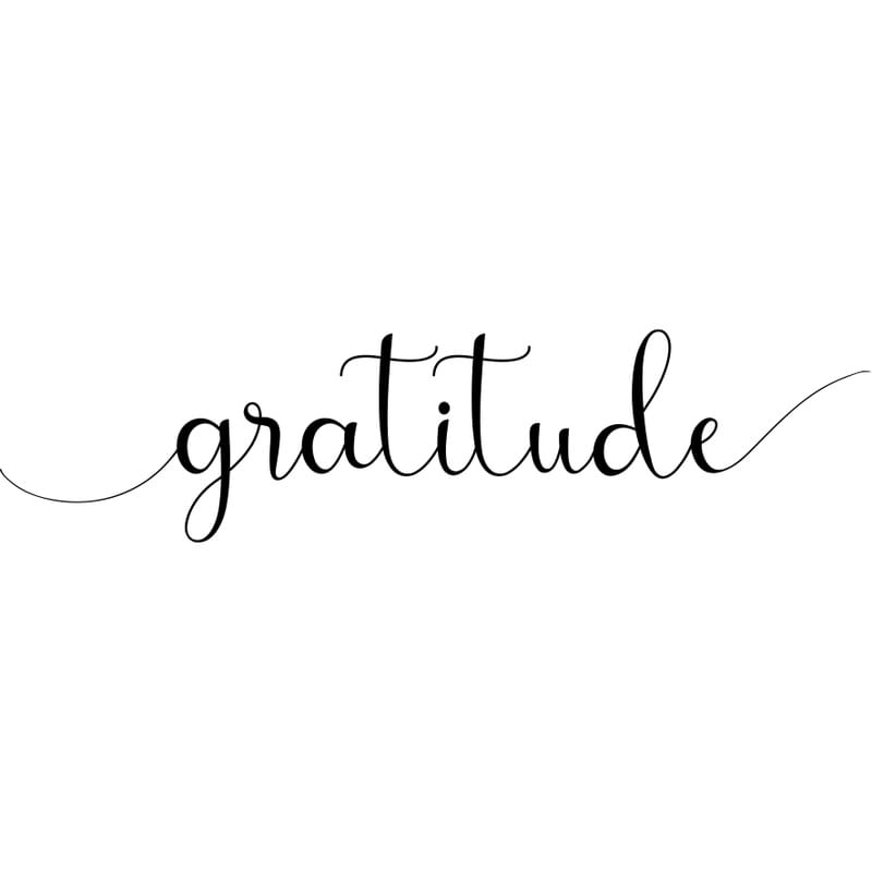 GRATITUDE SQUARE WHITE
