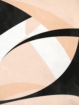 ABSTRATO FORMAS ROSA E PRETO II - DÍPTICO