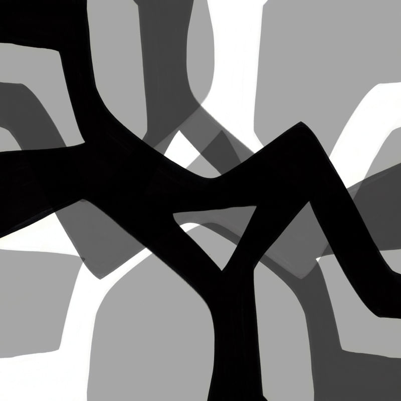 FORK IN THE ROAD 1, BLACK WHITE GREY
