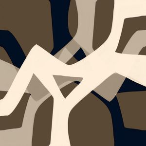 FORK IN THE ROAD 6, BLACK TAN TAUPE CREAM