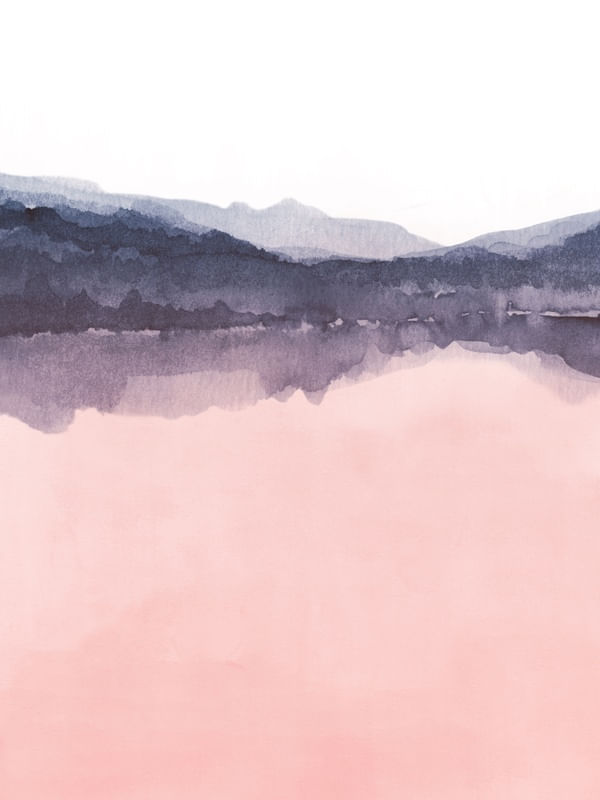 HORIZONTE CALMO AZUL E ROSA - 1/2