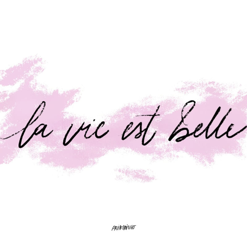 A VIDA É BELA TINTA ROSA