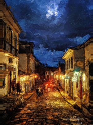 LUAR EM NOITE NUBLADA, TIRADENTES, MG