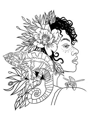 MULHER COM CAMALEÃO 2