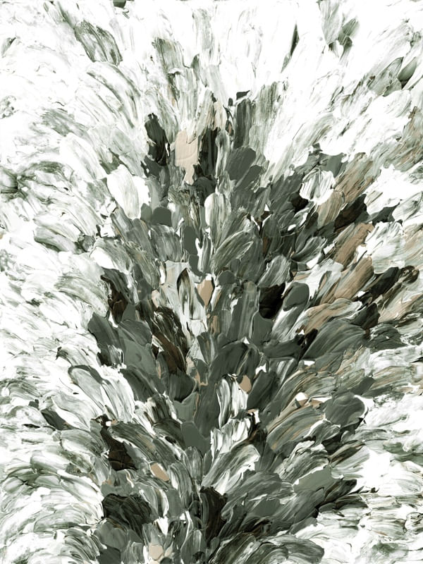FLORAL EXPANSION 3, WARM GREYSCALE