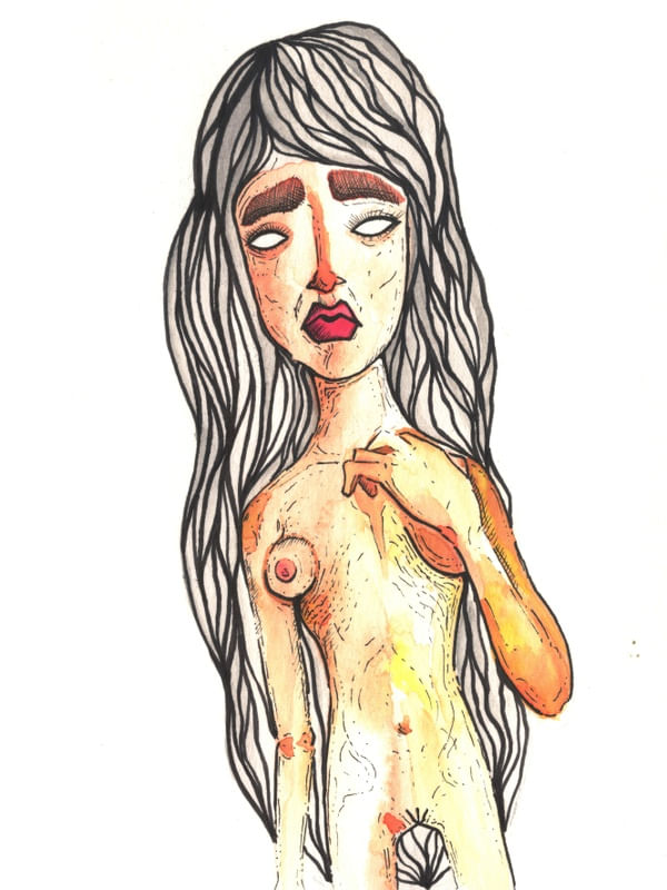 ANGÚSTIA NUA E CRUA - AQUARELA